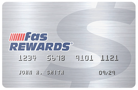 An image of the fasREWARDS card. 